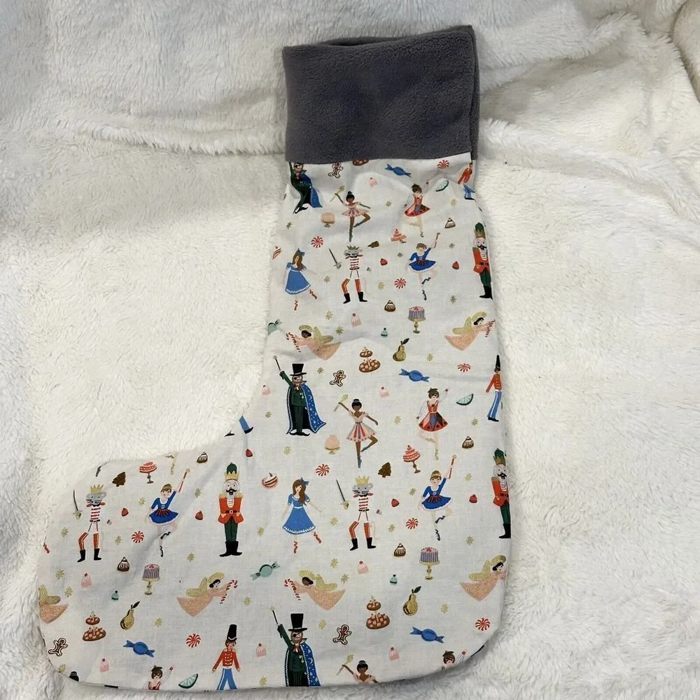 Homemade Christmas Stocking Rifle Paper Company Nutcracker Fabric 20” Holiday